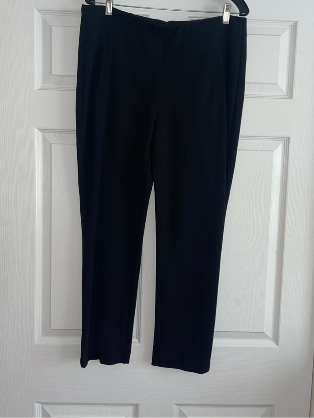 Black Chico’s Pants With Tummy Control Panel Pull On Size 12